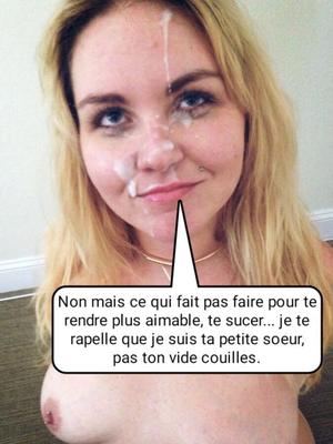 french caption (francais inceste) Soeurette suceuse et faciale.
