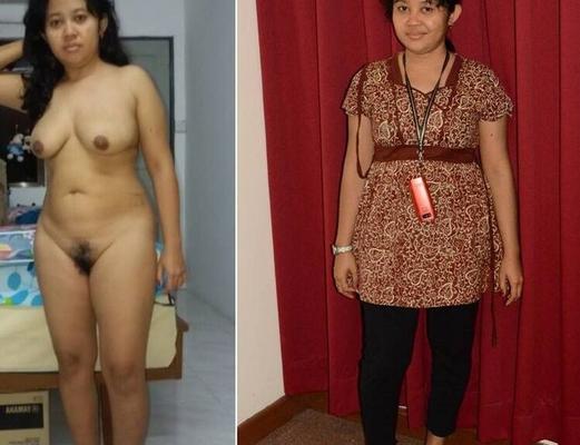 インドネシアのヌードメイドが露出