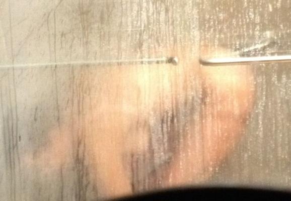 Exposed wife in the shower