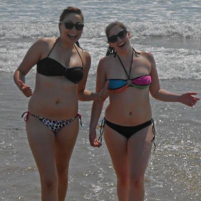 chubby Latina in a bikini