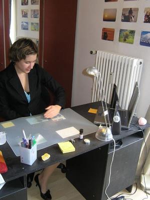 MIa german teen in pantyhose (Büro)