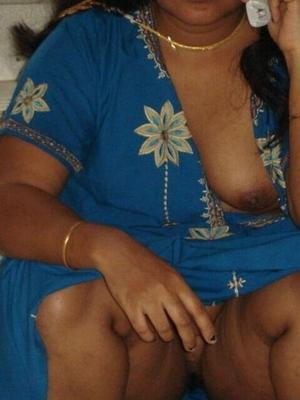 Indian Mature Aunty In Blue Nighty looking Sexy