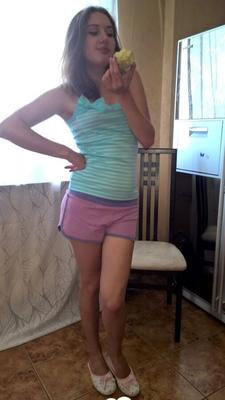 Nerdy cutie tries on some sexy clothes