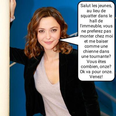 French caption (Français) Sandrine Quetier aime la quequette