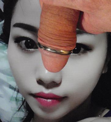 zhangxin mit meinem Schwanz im Gesicht