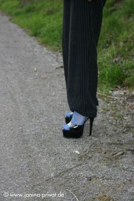 Bas nylons bleus