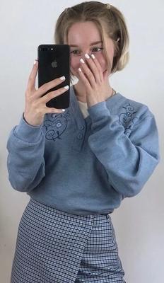 Trying on her new clothes indoors - for comments, ratings and ch