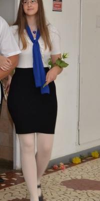 Collants blancs pour la remise des diplômes