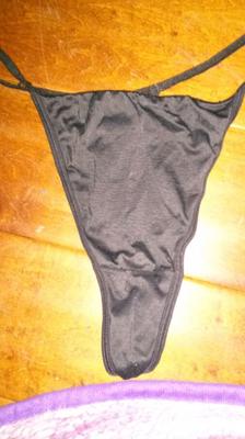 Black french thong