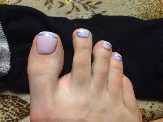 Foot-Goddess Gosia presents pedicure feet french nail design