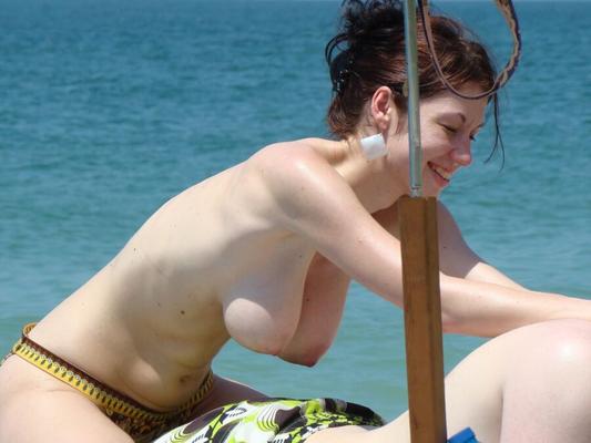 Busty Topless Beach