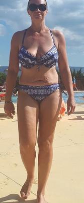 My unaware wife in bikini