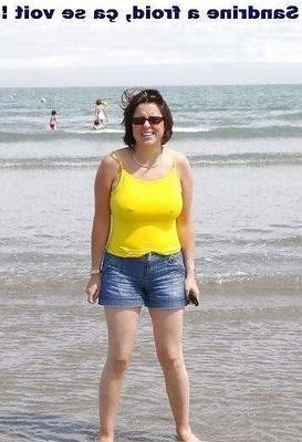 SANDRINE LA FEMME DE NOTRE POTE CA POINTE SOUS LE TISSUS