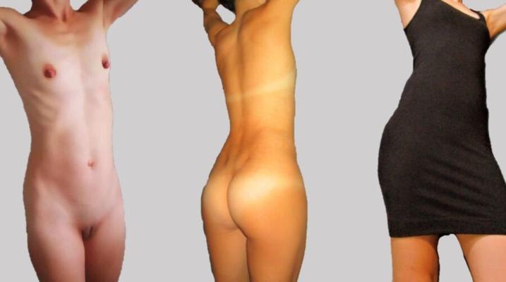 Ma femme asiatique habillée en partie déshabillée