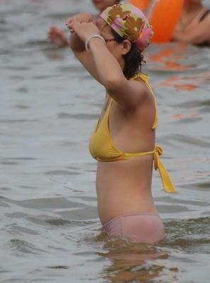 Japanese girl in wet see through panties