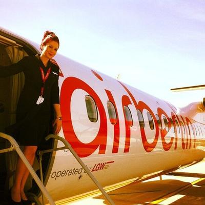 redhead stewardess