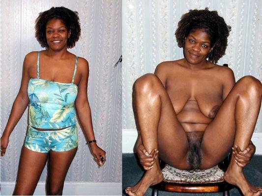 Aficionados negros vestidos y desnudos