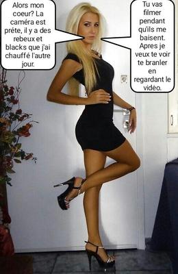 french caption (français) mon copain regarde me faire baiser
