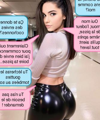 フランス語のキャプション (francais) fille canon buveuse de pisse