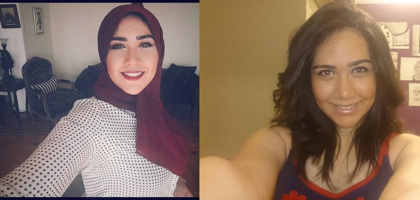 my sister with and without hijab