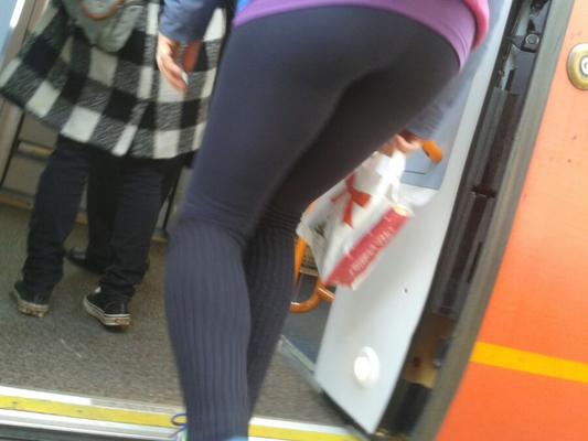 Mi tren perving - principalmente medias de nailon