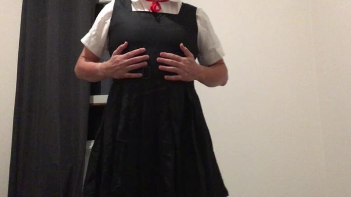 Schoolgirl dress and panties