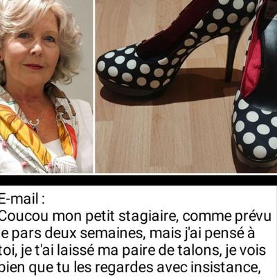 French caption (francais) elle offre ses talons hauts