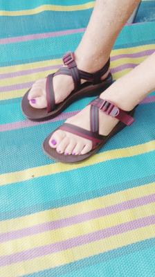 Dedos de los pies al sol