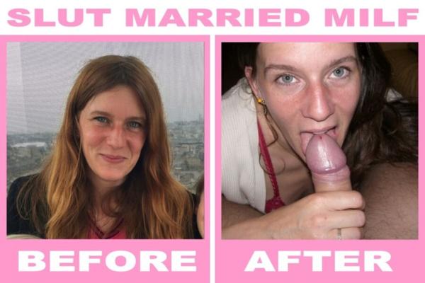 FRENCH SLUT WIFE / MILF BEFORE - AFTER