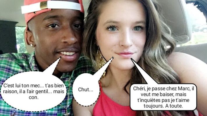 French caption (Français) ma copine préfère les noirs...