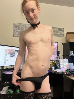 Exposed crossdresser gay coworker femboy