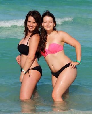 dúo increíble en la playa !!