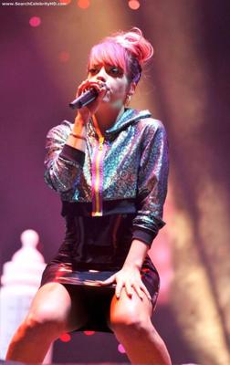 Lily Allen Pantyless Upskirt On Stage At Hurricane Festival In G