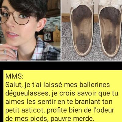 French caption (francais) elle offre ses ballerines puantes