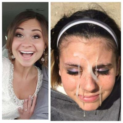 Before and after cum Queens