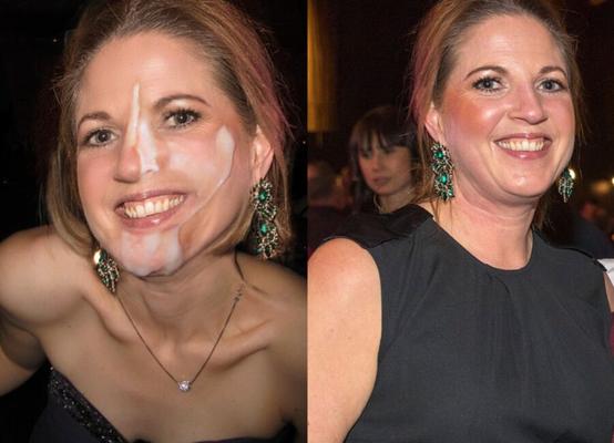 Before After the Cum Facial Dump