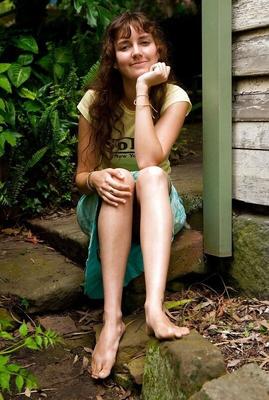 Fille russe dans le village