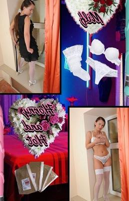 ロシアの毛深い熟女 * スヴェトラーナ - 窓の白いストッキング