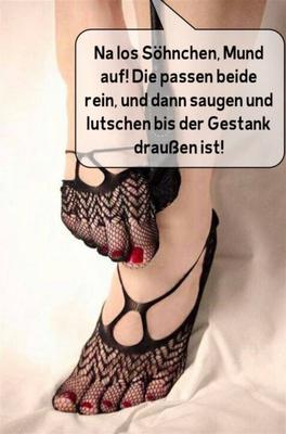 German Captions Nylon / Strumpfhose spezial (pantyhose feet smel