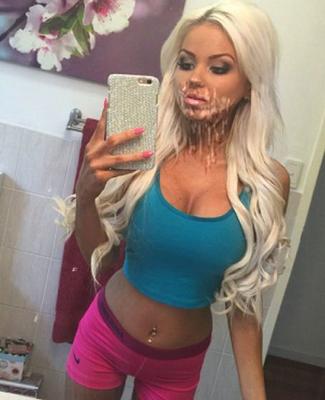 Bimbo Facial Cumsluts/Cumpigs Big Tit Blonde Bukkake