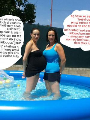 French caption/une salope en attendant mon accouchement