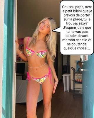Французская подпись (Francais Inceste) le bikini de ma fille