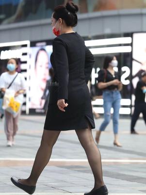 Asian pantyhose and flats #