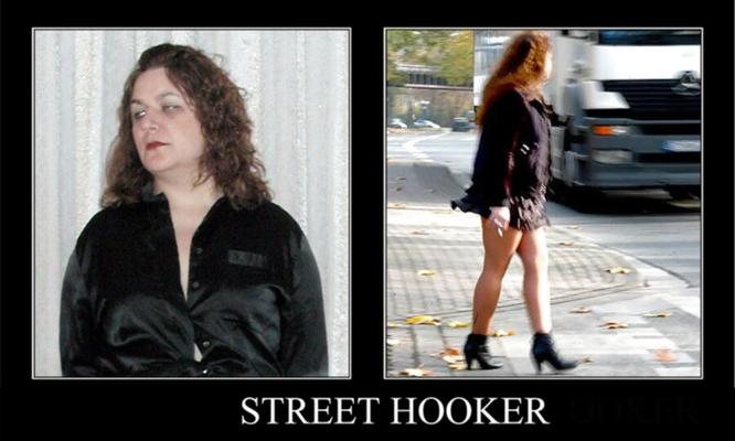 Prostituta callejera italiana real - Puttana Italiana