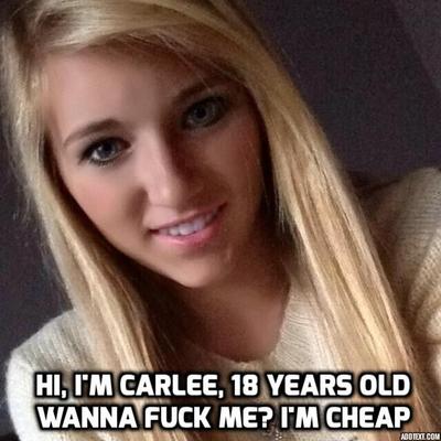 Carlee – öffentliche Teenie-Fotze