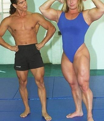 mixed wrestling 015 - two matches - bodybuilders beat guys