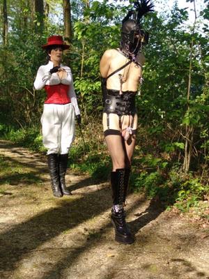 Thao in pony-play in spring