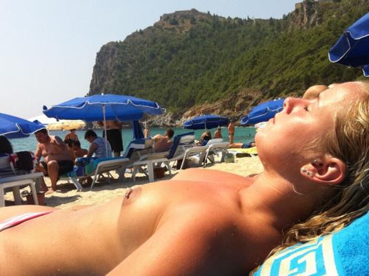 Pierced Young Swedish MILF Kinky Beach Vacation