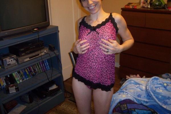 Redheaded teen playing exposed