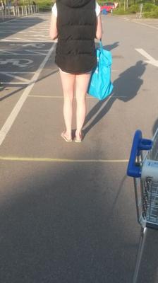 Legs in queue at Tesco today
